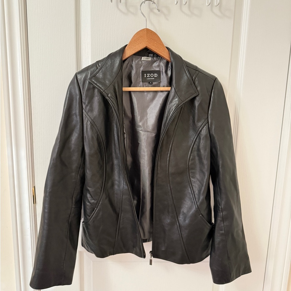 IZOD Dark Leather Jacket